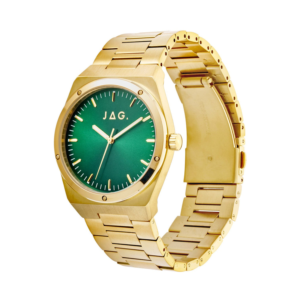 Jag Arlo Green Dial Gold Steel Mens Watch J3112A view 3