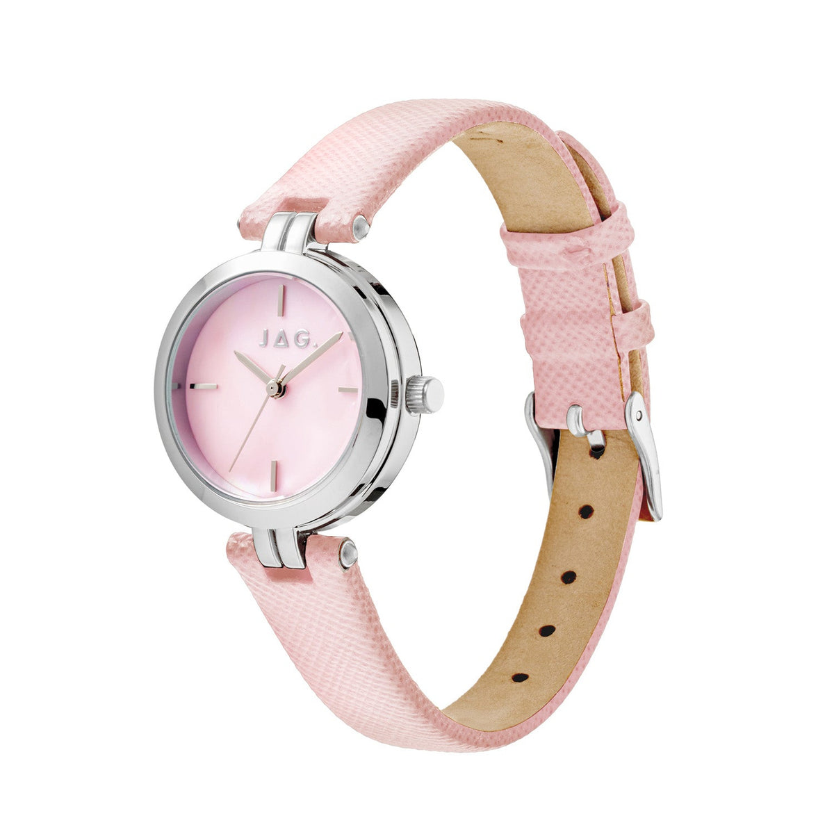 Jag Freya Pink Dial Pink Leather Womens Watch J3122 view 3