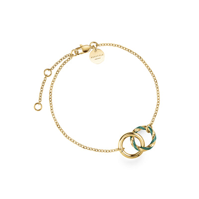 Rosefield Emerald Duo Gold Bracelet JBEDG-J715