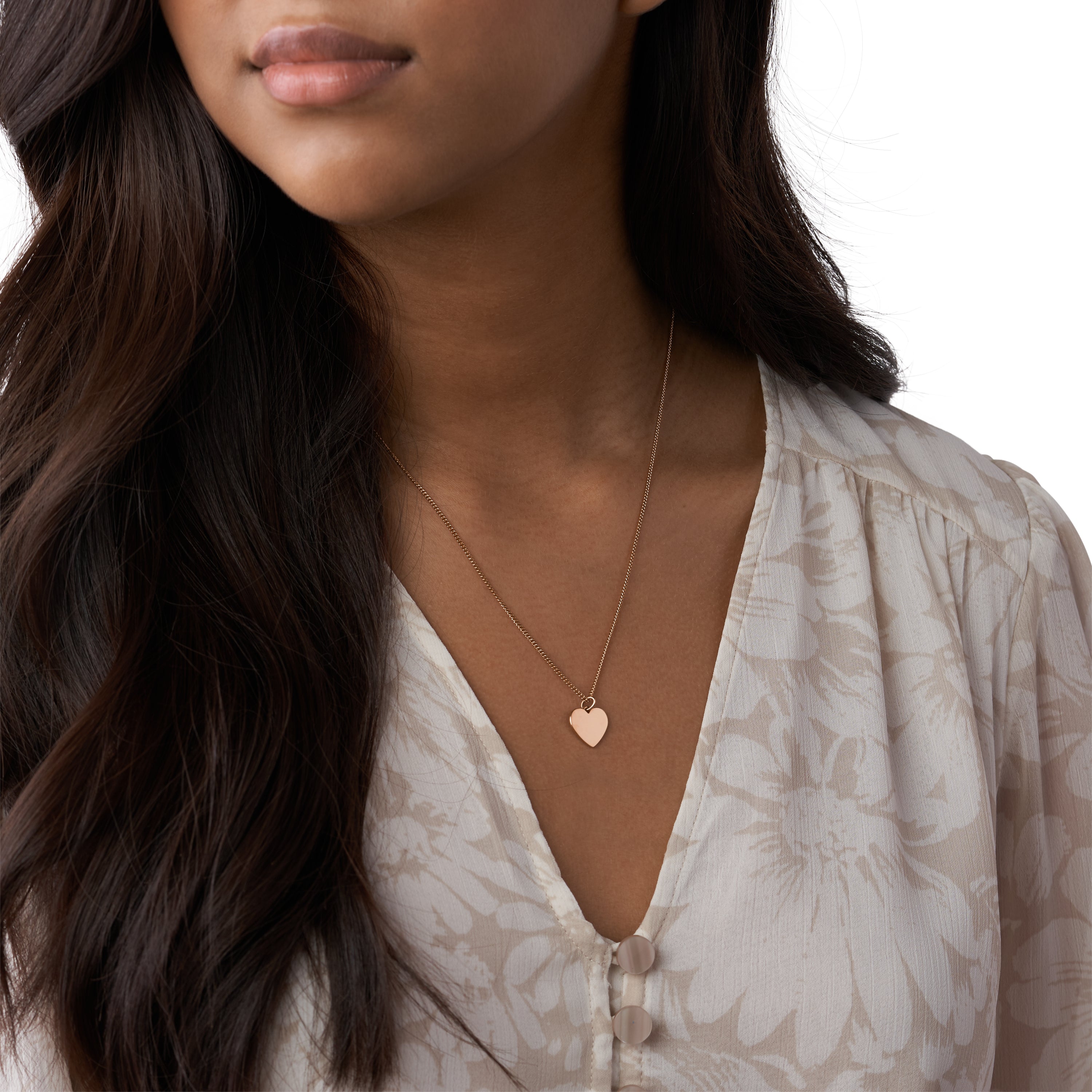 Fossil Vintage Iconic Rose Gold Necklace JF03021791