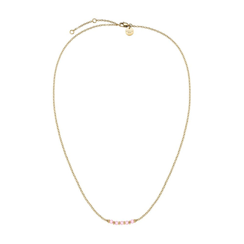 Rosefield Pink 5 Row Stone Necklace JNPRG-J811