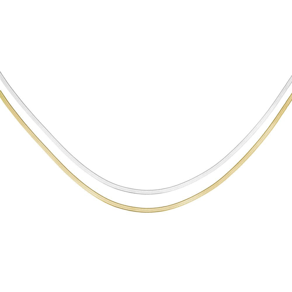 Rosefield Snake  Duotone  Necklace JNSCD-J676