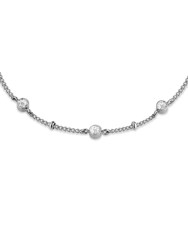 Rosefield TOC Triple Crystal Dot Silver Bracelet JTBTS-J431