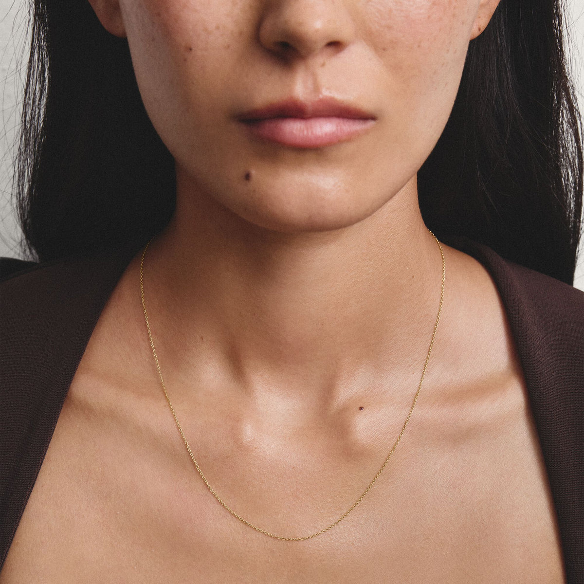 Thomas Sabo Gold-Tone Stainless Steel Anchor Chain Necklace 1mm TKE1105SY45 view 3