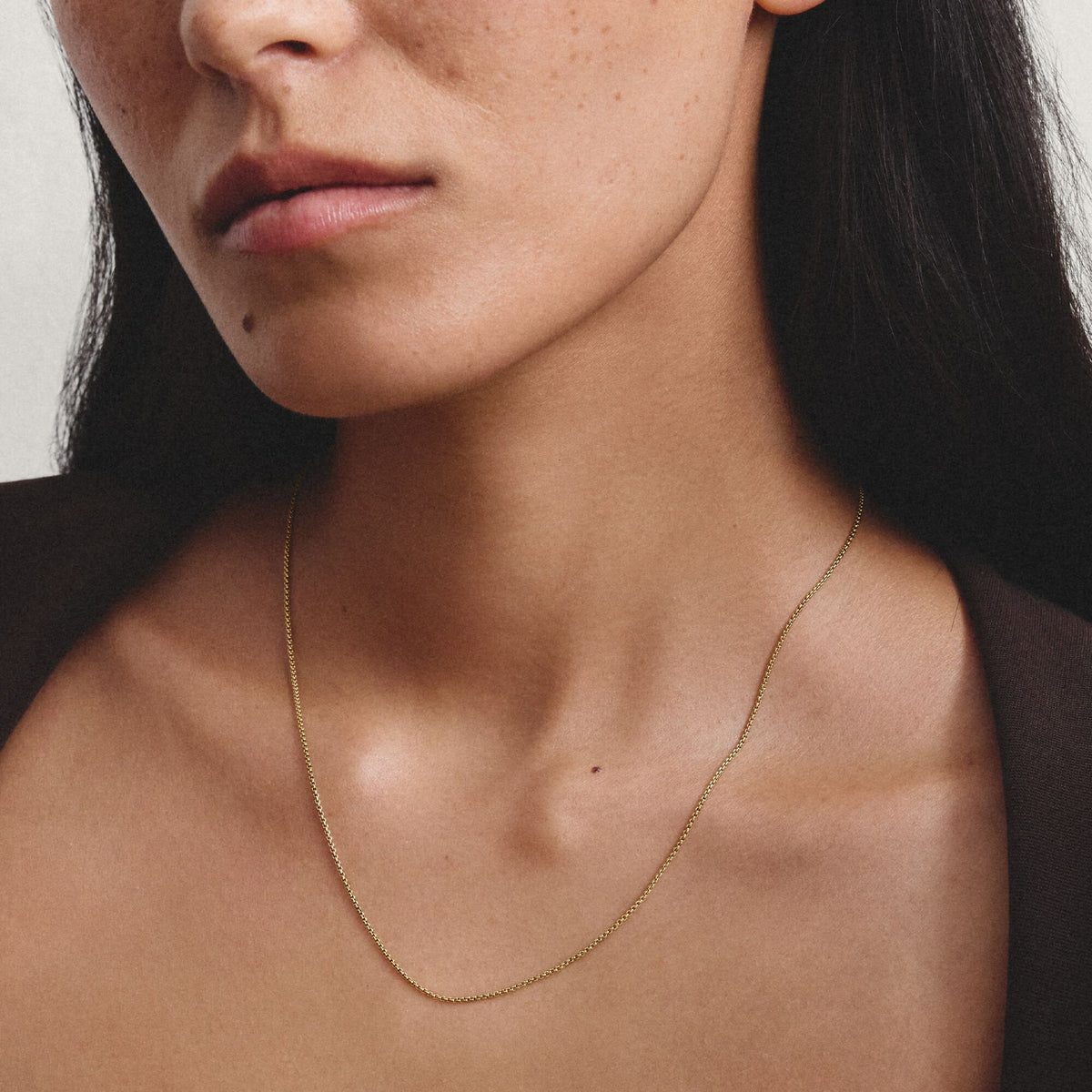 Thomas Sabo Gold-Tone Stainless Steel Box Chain Necklace 1mm TKE1106SY42 view 3