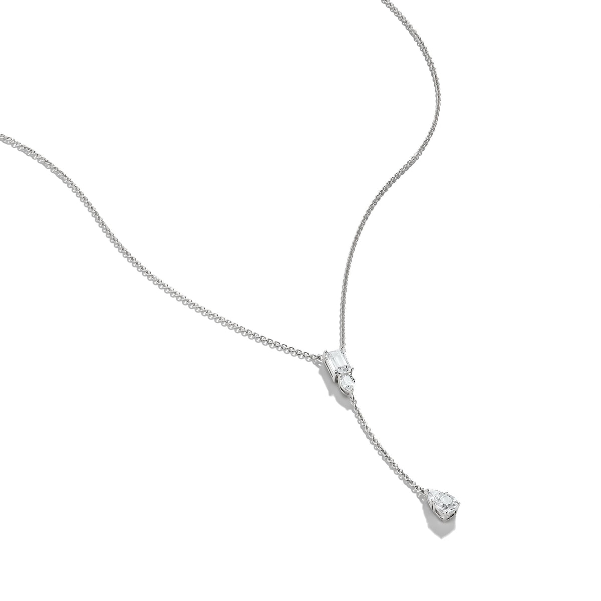 THOMAS SABO Y Necklace with White Zirconia Stones Silver