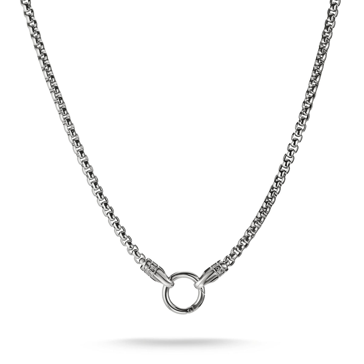 Thomas Sabo Stainless Steel Box Chain Necklace with Ring Clasp 4mm TKE2410S-55 TKE2410S-55 front packshot