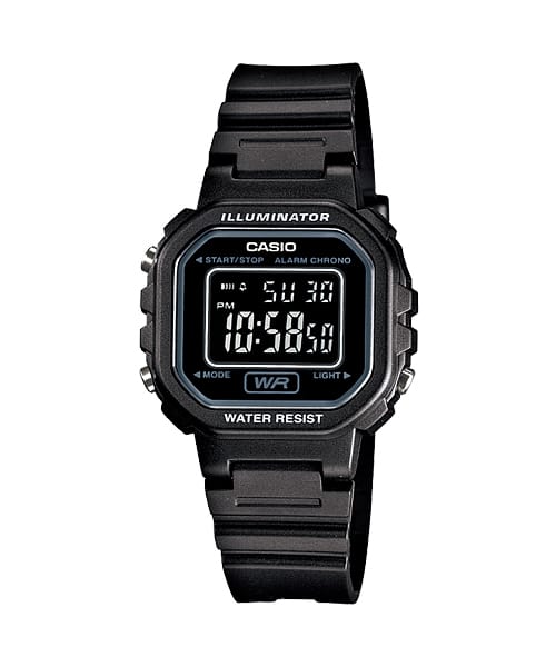 Casio Standard Digital Black Resin Band Watch LA20WH-1B