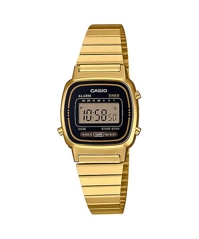 Casio Vintage Gold Stainless Steel Band Watch LA670WGA-1UR