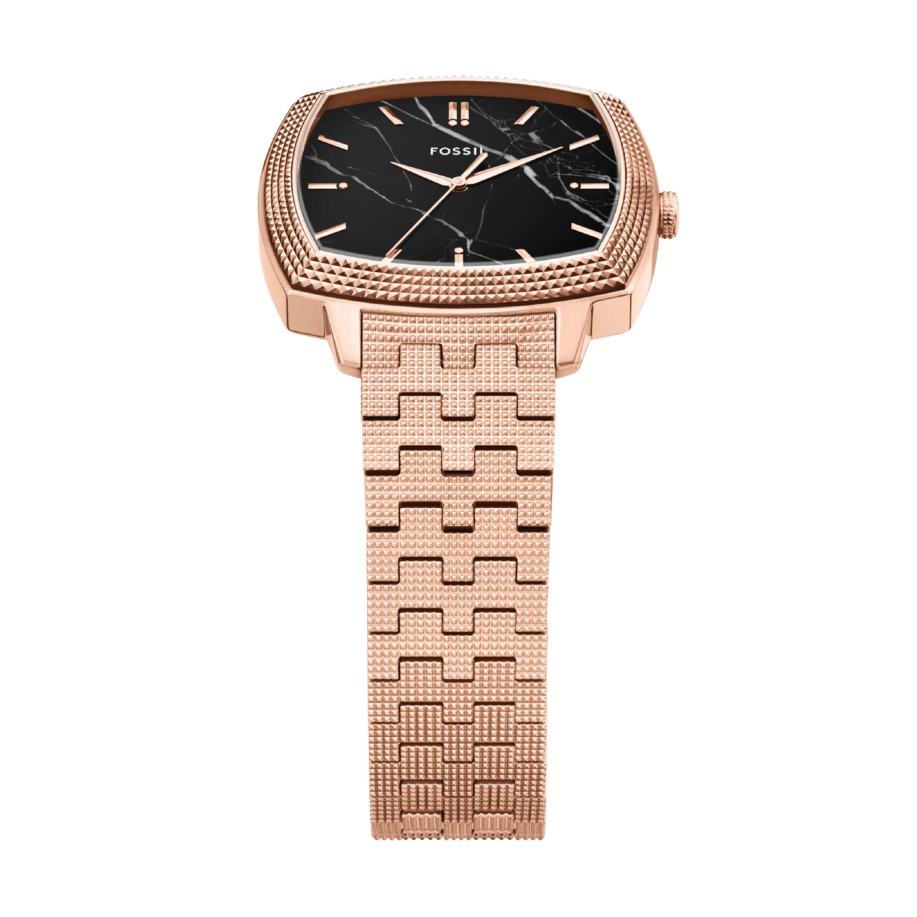 Fossil Machine Luxe Black Dial Rose Gold Stainless Steel Watch LE1226