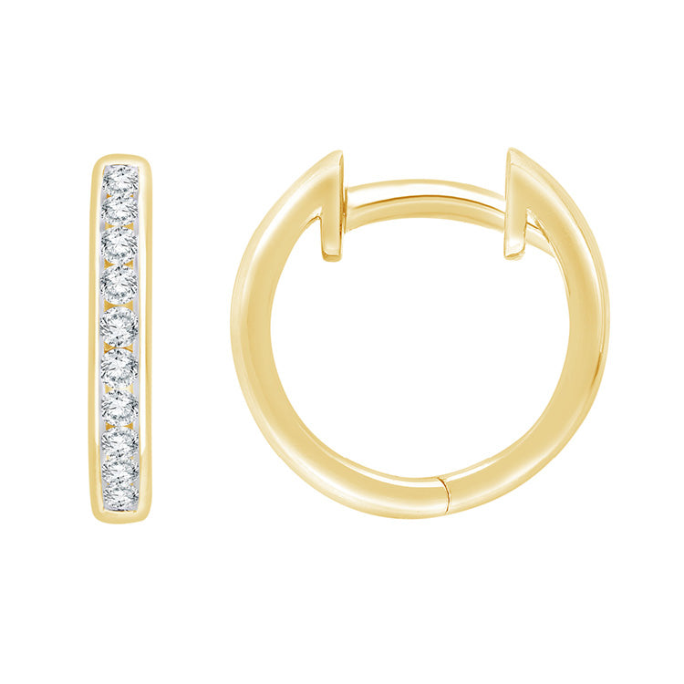 0.25ct Lab Grown Diamond Earrings in 9K Yellow Gold