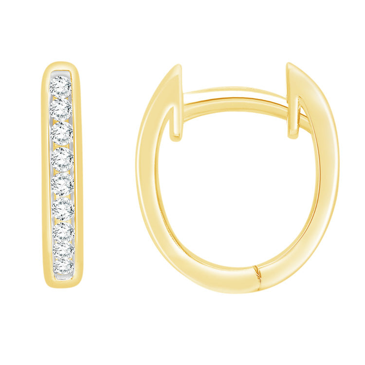 0.15ct Lab Grown Diamond Earrings in 9K Yellow Gold