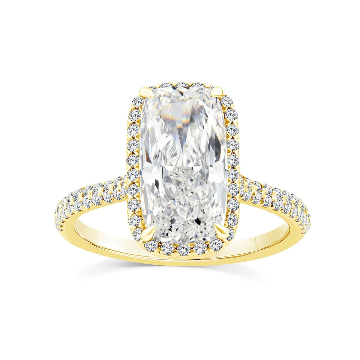 3.50ct Lab Grown Diamond Northern Ray Ring in 18K Yellow Gold