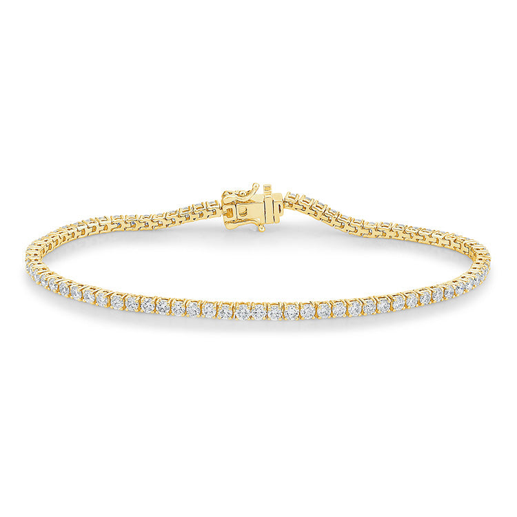 3.00ct Lab Grown Diamond Bracelet in 9K Yellow Gold