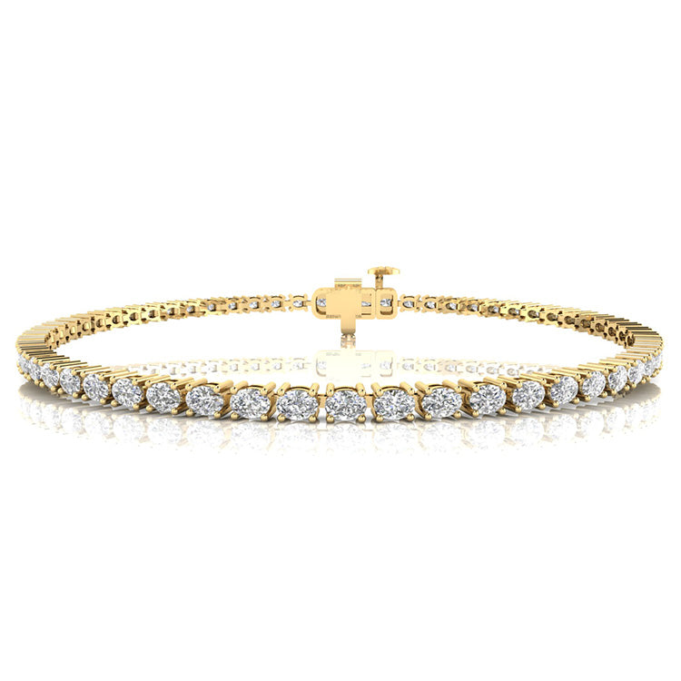 3.00ct Lab Grown Diamond Bracelet in 9K Yellow Gold