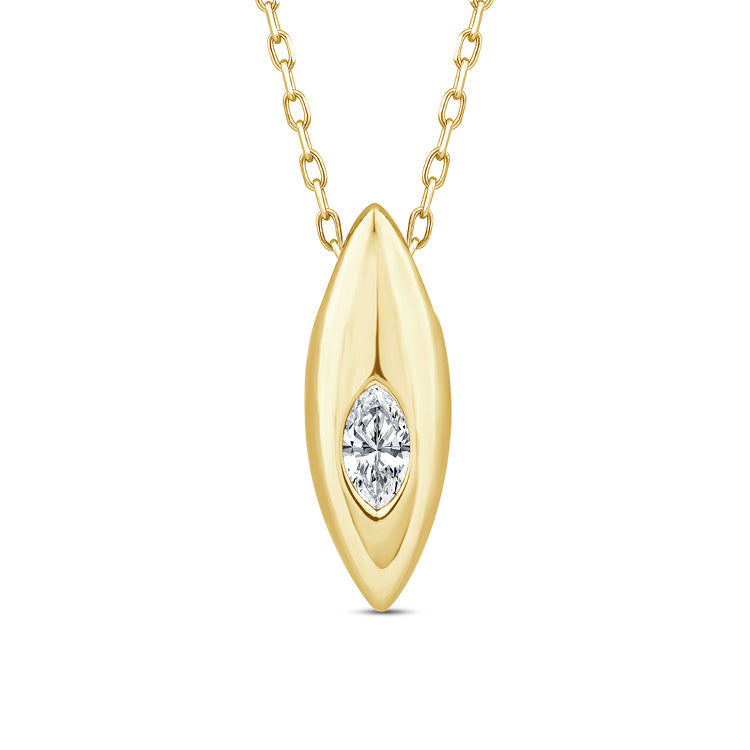 0.10ct Lab Grown Diamond Necklace in 9K Yellow Gold