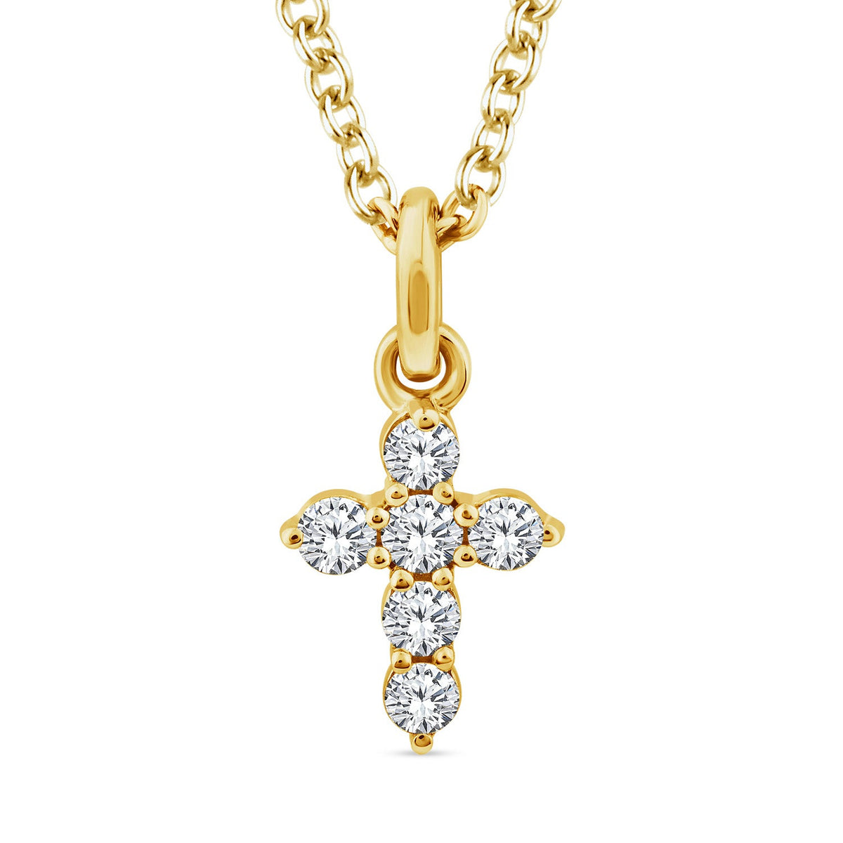 22K Gold Vermeil 0.10ct Lab Grown Diamond Necklace 40-45cm