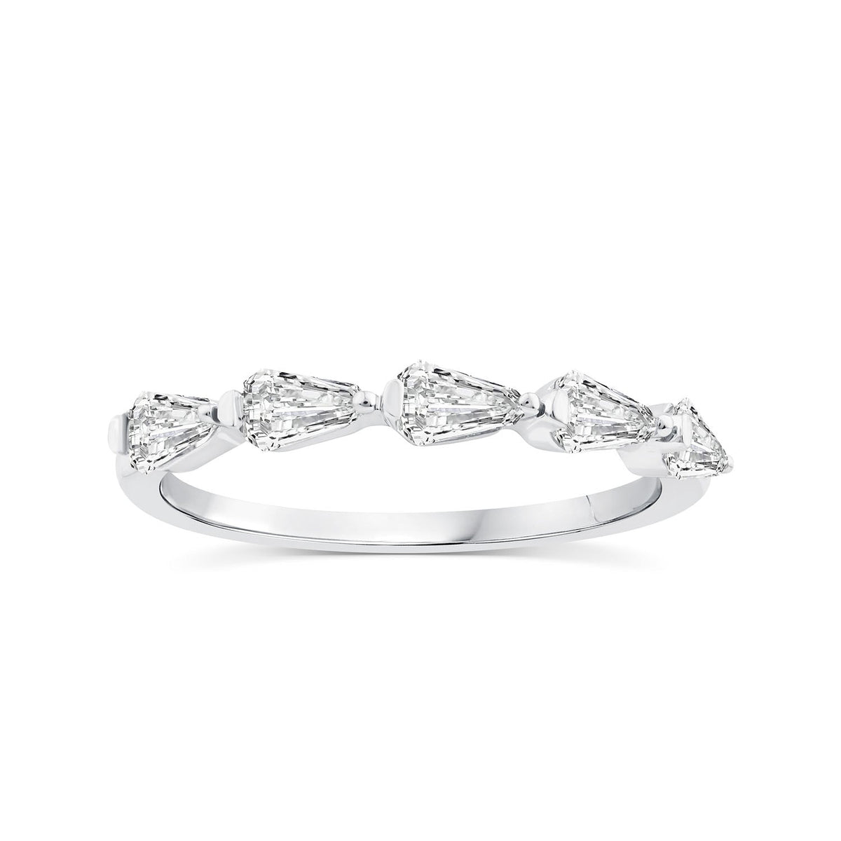 0.75ct Shield Lab Grown Diamond Asterly Ring in 9K White Gold
