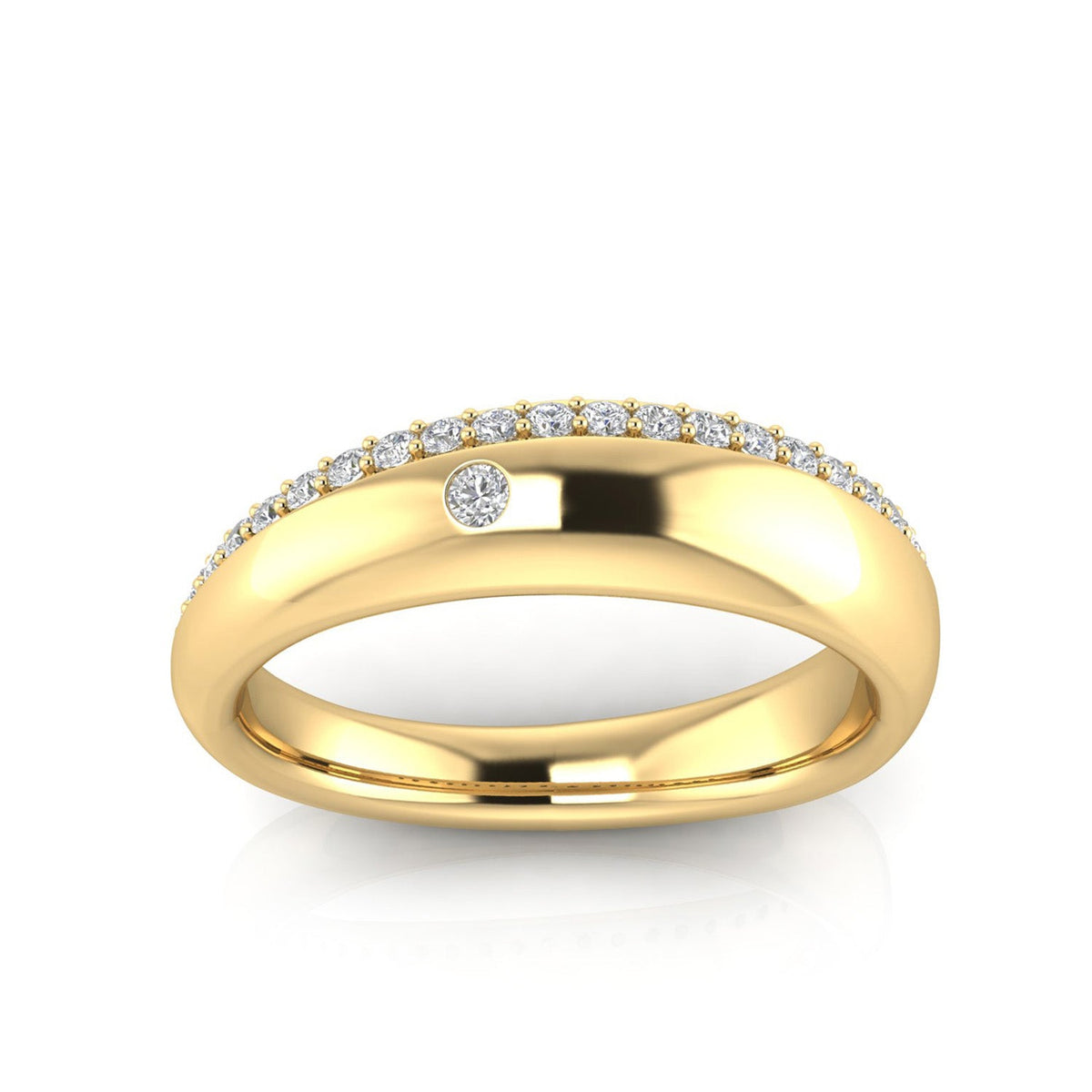 22K Gold Vermeil 0.20ct Lab Grown Diamond Ring LGRF-3953-Y-L
