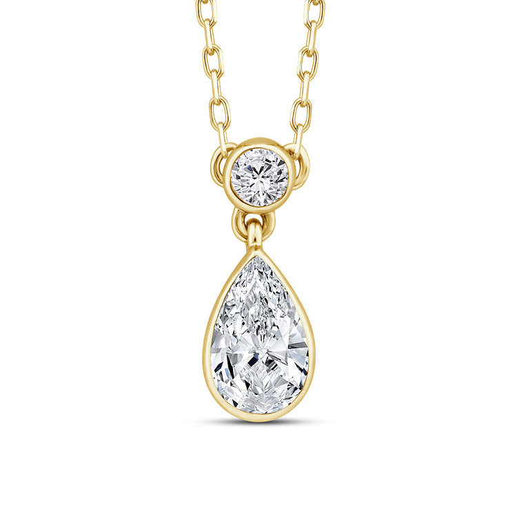 0.25ct Lab Grown Diamond Necklace in 9K Yellow Gold