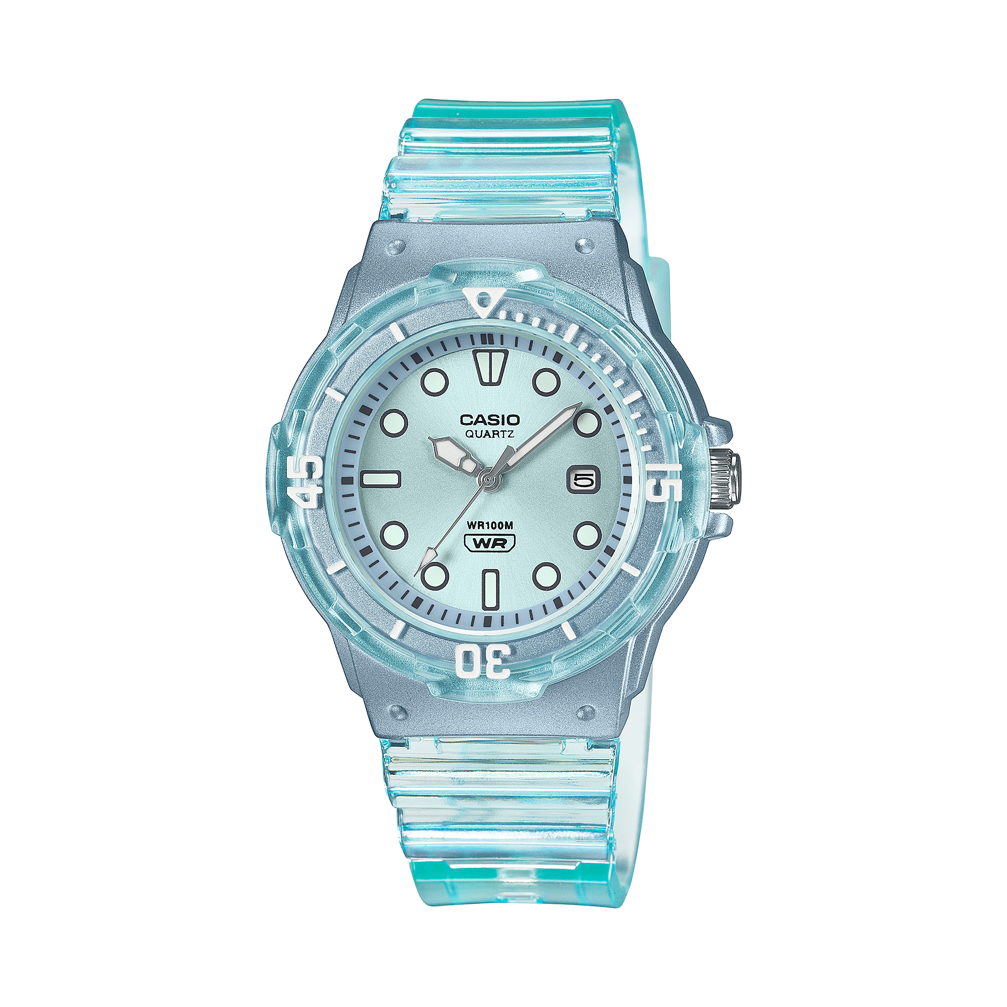Casio Ana Transparent Resin Band Watch LRW200HS-2E