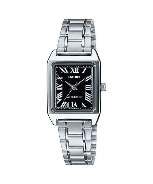 Casio Analog Black Dial Stainless Steel Watch LTP-V007D-1B