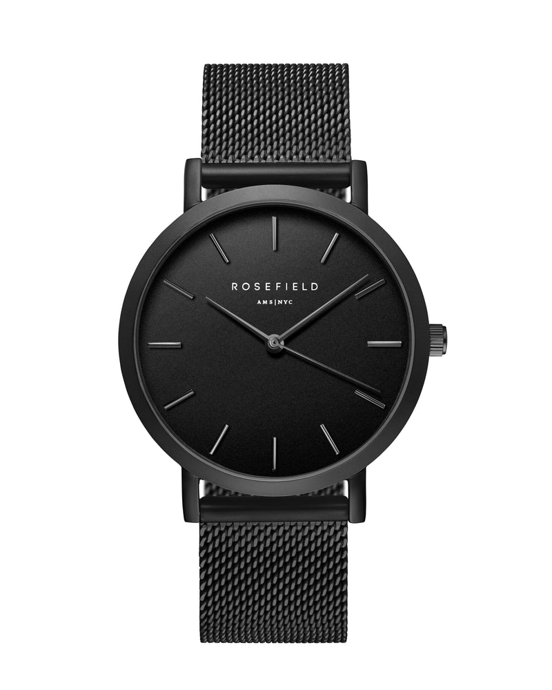 Rosefield The Mercer Black Dial Stainless Steel Watch MBB-M43
