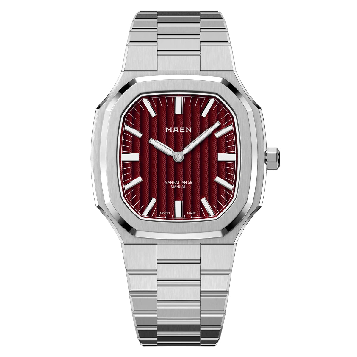 MAEN M4.1.5 Manhattan Garnet Red 39 Ultra-Thin No Date Watch