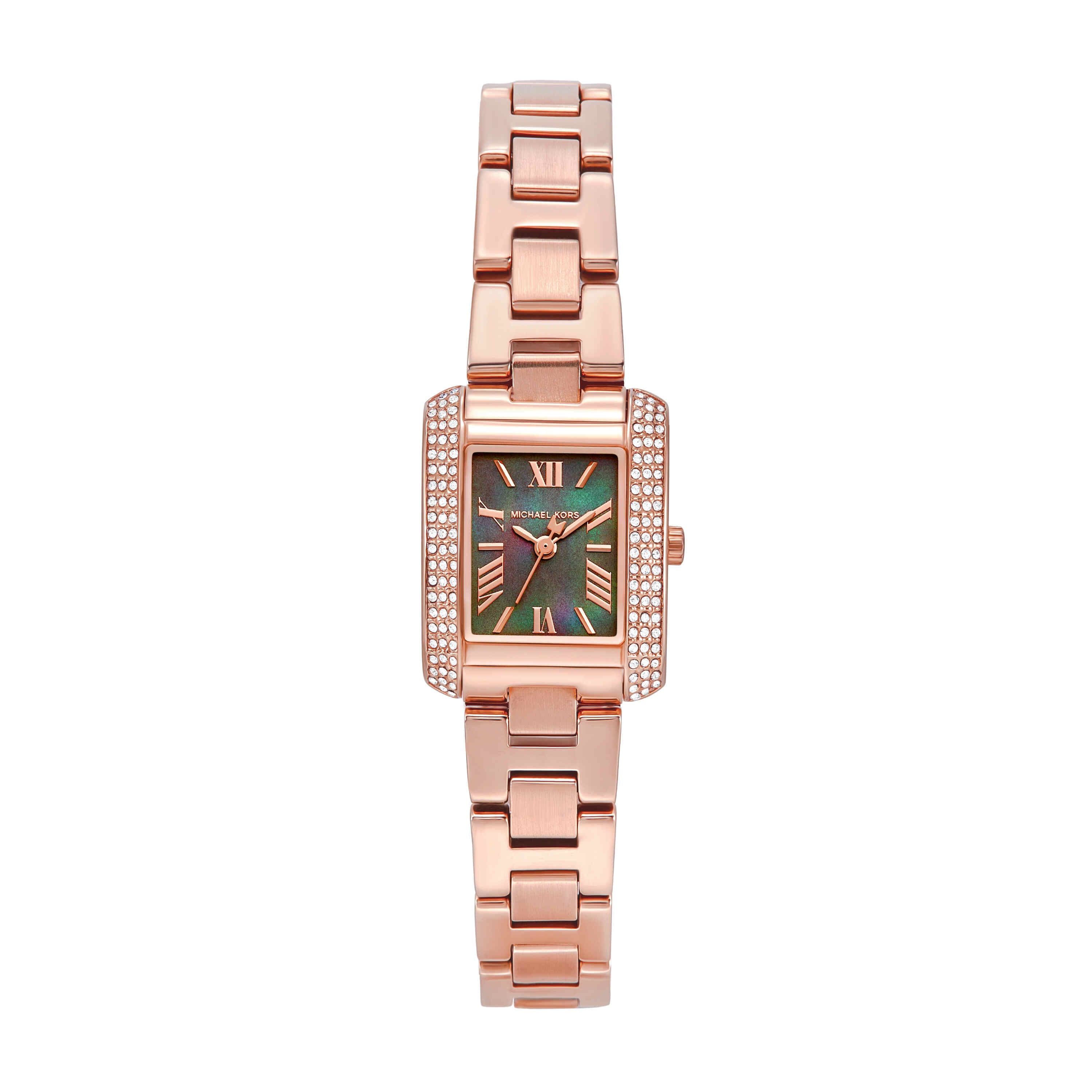 Michael Kors Emery Mother of Pearl Dial Rose Gold Stainless Steel Watch MK4868