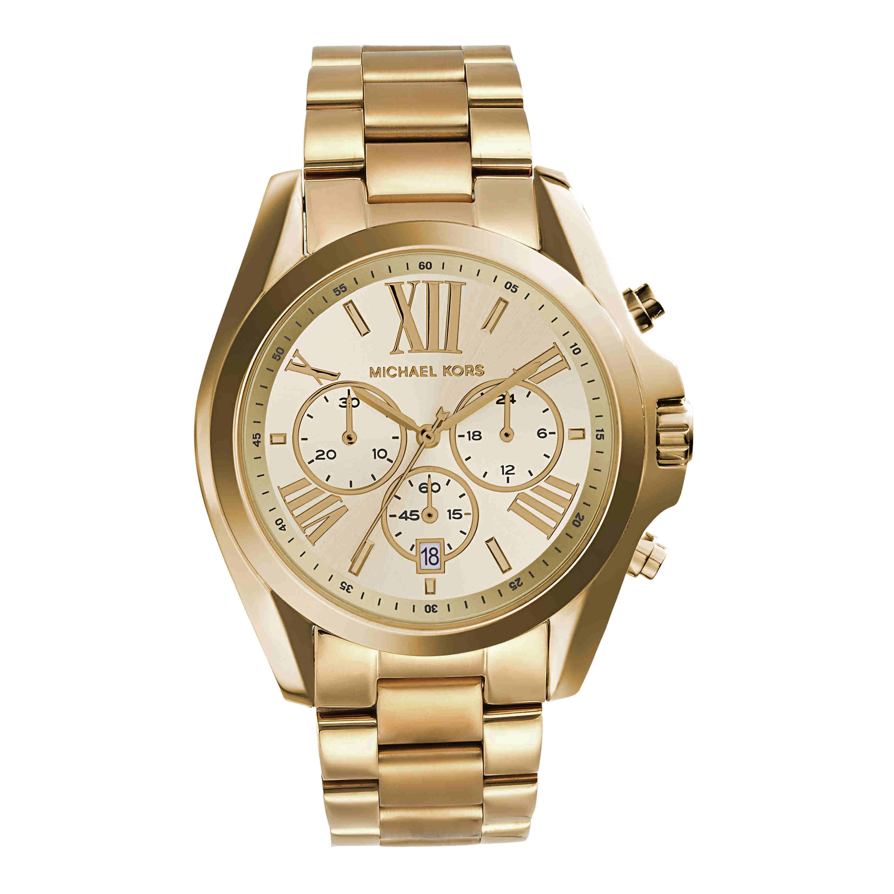 Michael Kors Bradshaw Gold Dial Stainless Steel Watch MK5605
