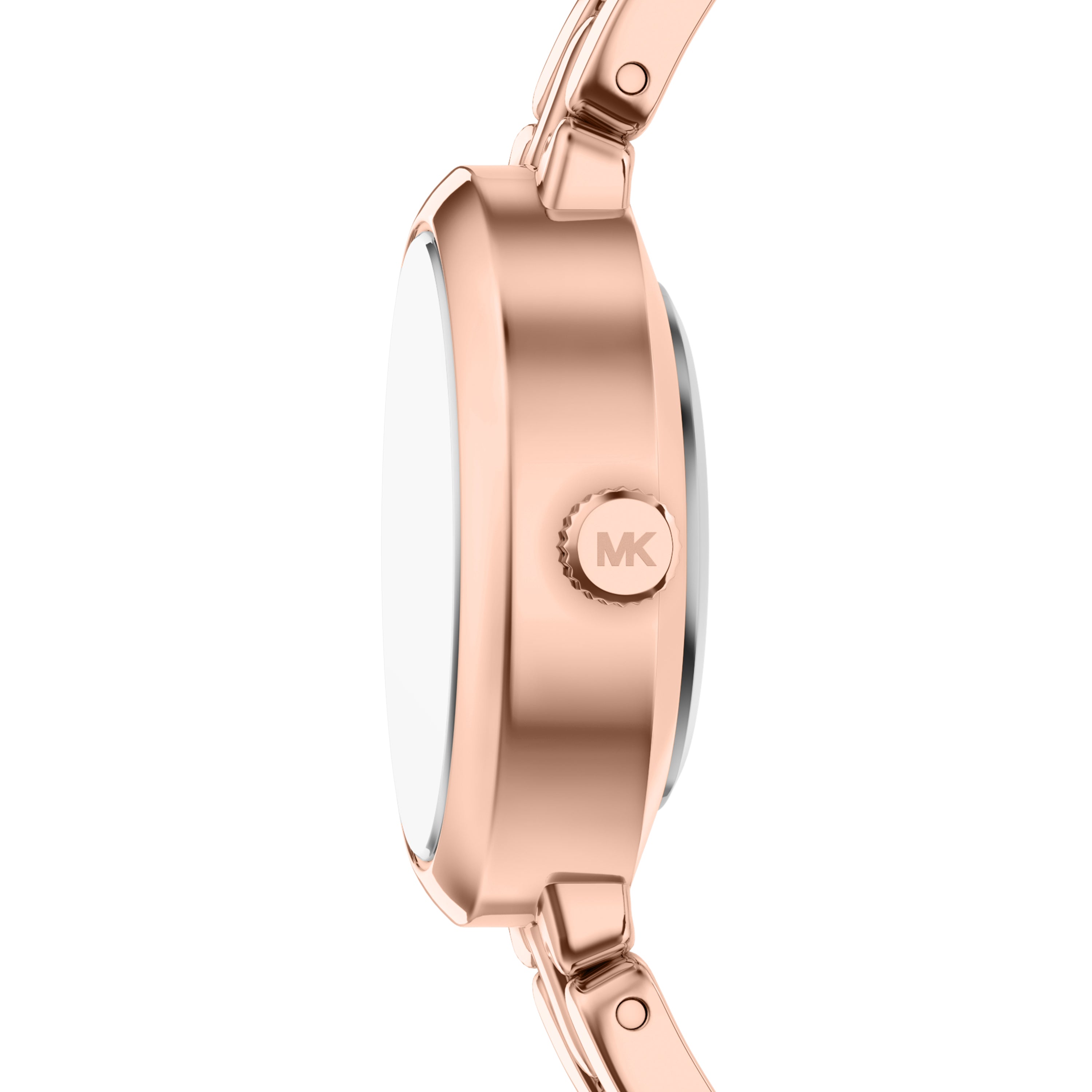 Michael Kors Maude Silver Dial Rose Gold Stainless Steel Watch MK7598SET