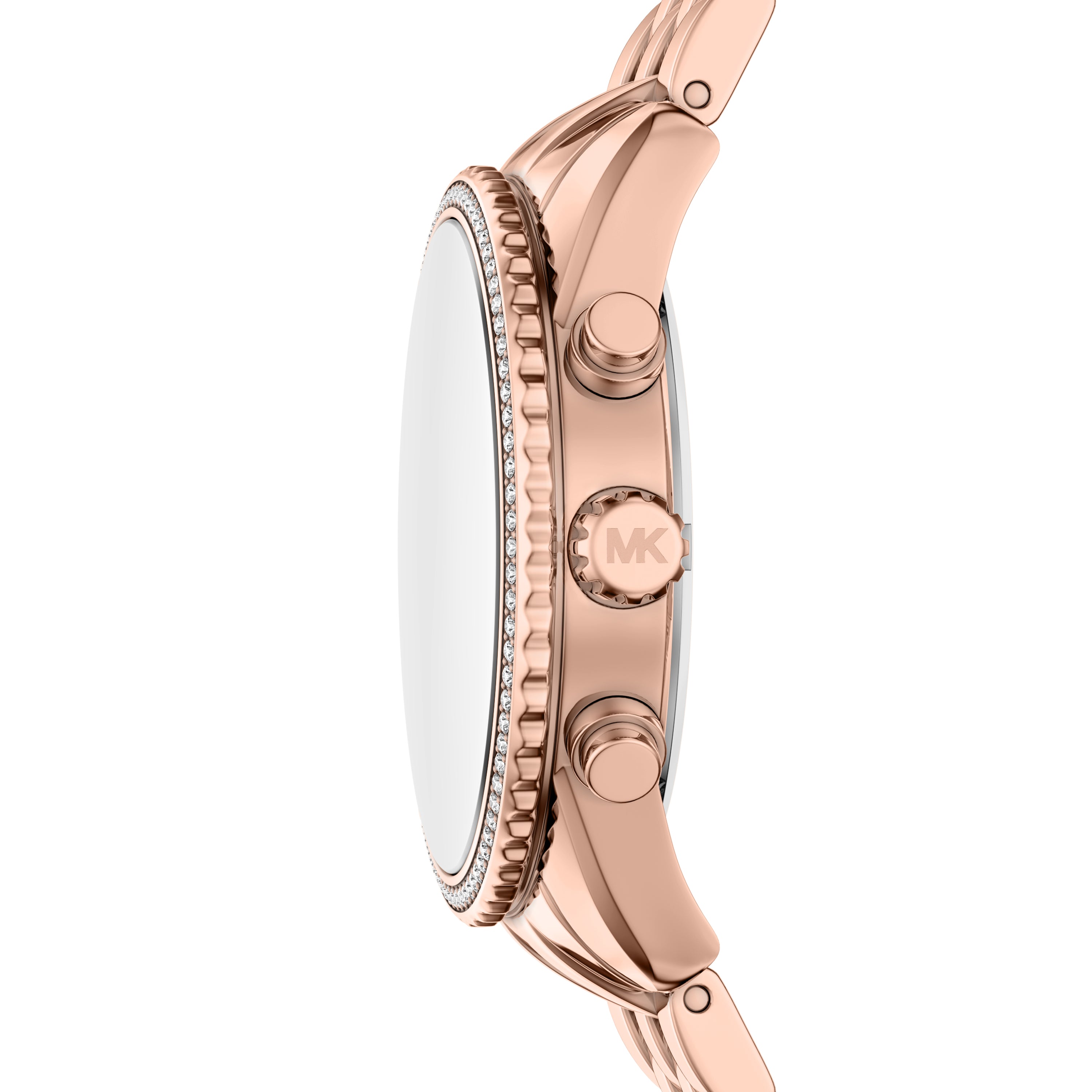 Michael Kors Bryant Green Dial Rose Gold Stainless Steel Watch MK7600