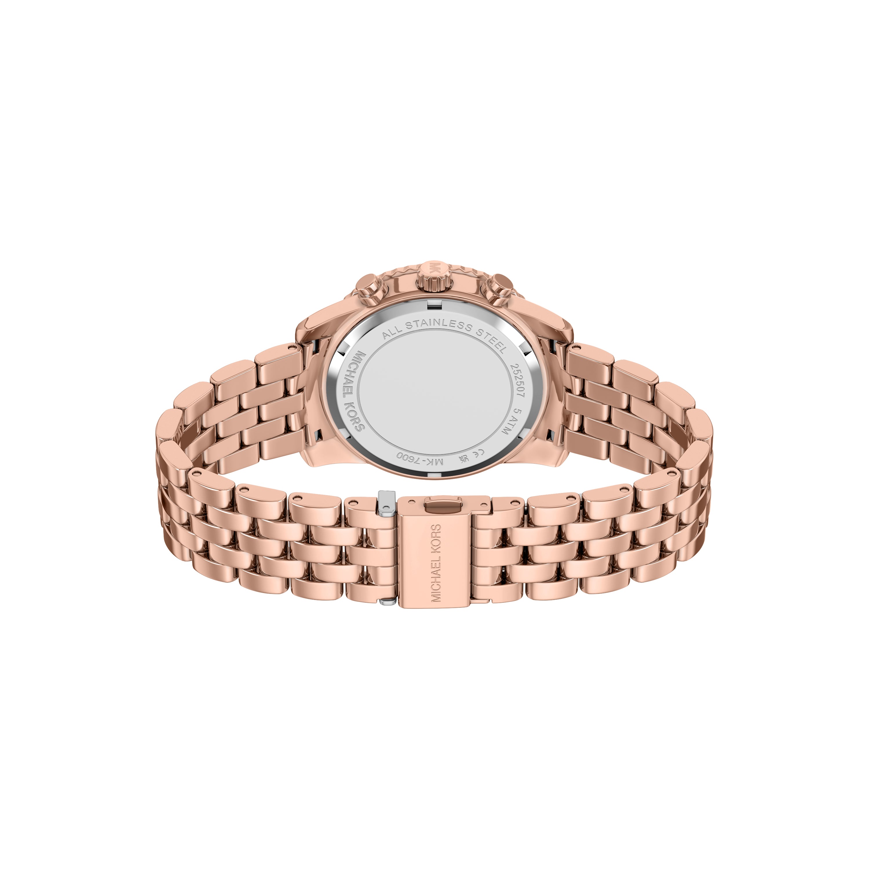 Michael Kors Bryant Green Dial Rose Gold Stainless Steel Watch MK7600