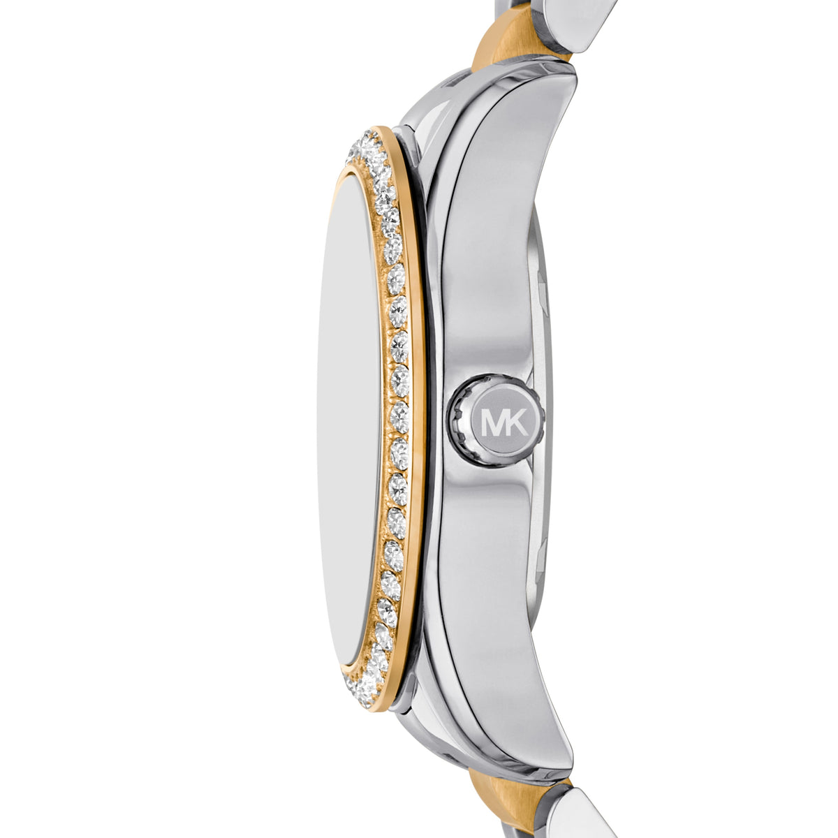 Michael Kors Lexington Pave Green Dial Two Tone Stainless Steel Watch MK7609