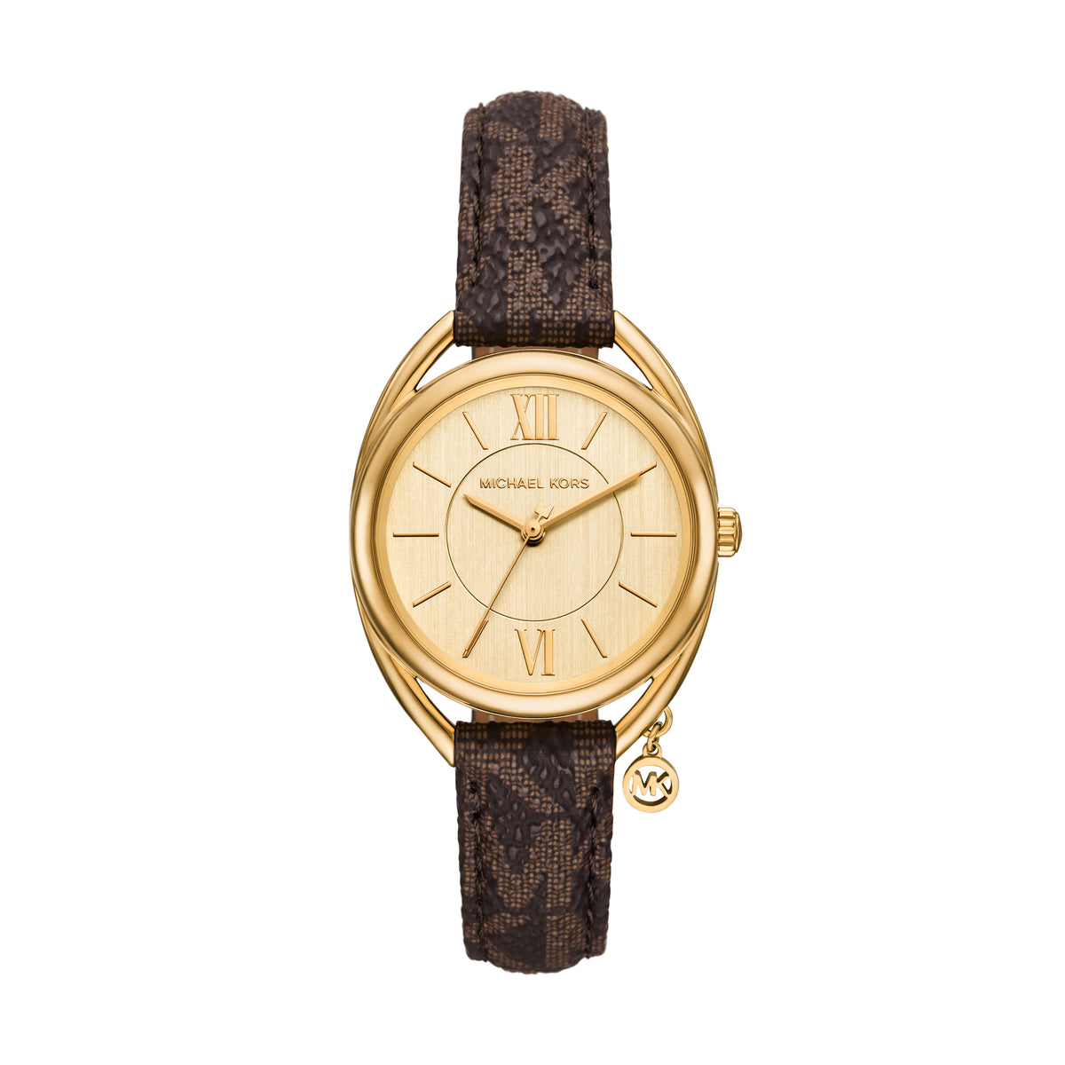 Michael Kors Leia Brown Leather MK7679 front packshot