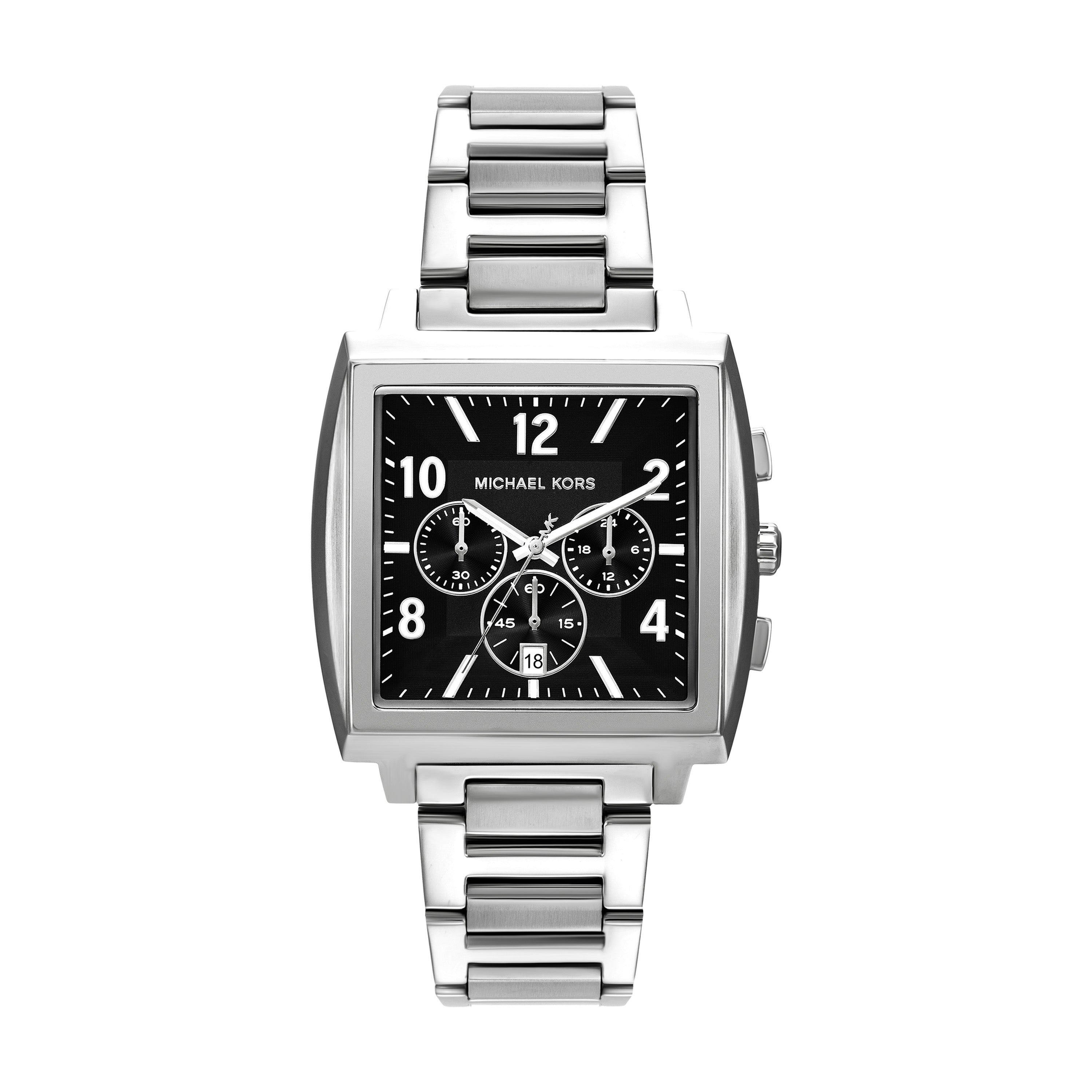 Michael Kors Rhys Black Dial Stainless Steel Watch MK9230