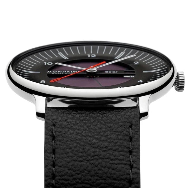Mondaine Doppio Solar Skeleton Vegan Leather 41mm Watch MLE.41921.LBV