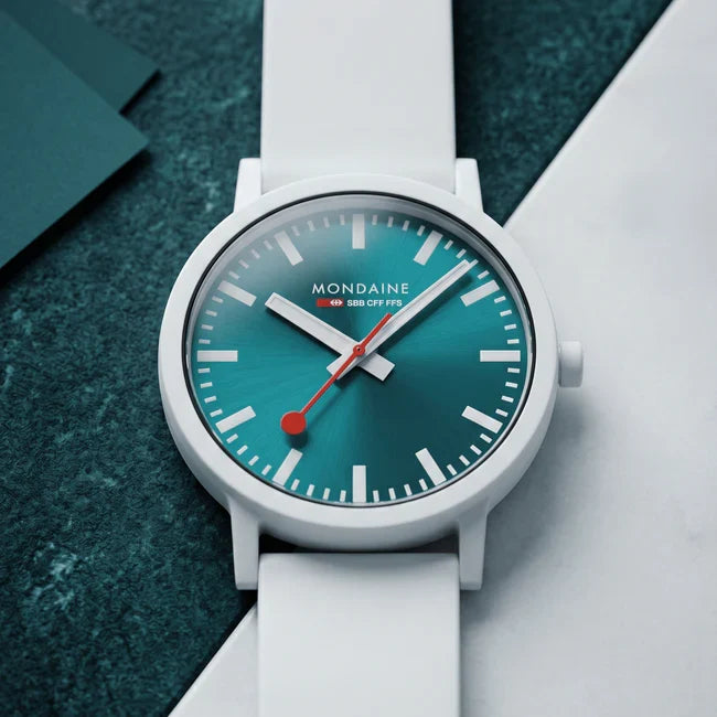 Mondaine Limited Edition Essence Teal 41mm Watch MS1.41140.RA