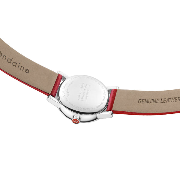 Mondaine Evo2 30mm White Dial Leather Watch MSE.30210.LCV