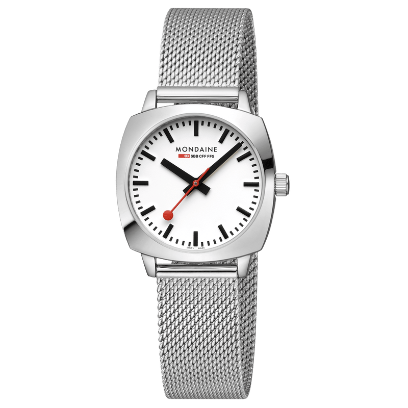 Mondaine Cushion Stainless Steel Watch MSL.31110.SM