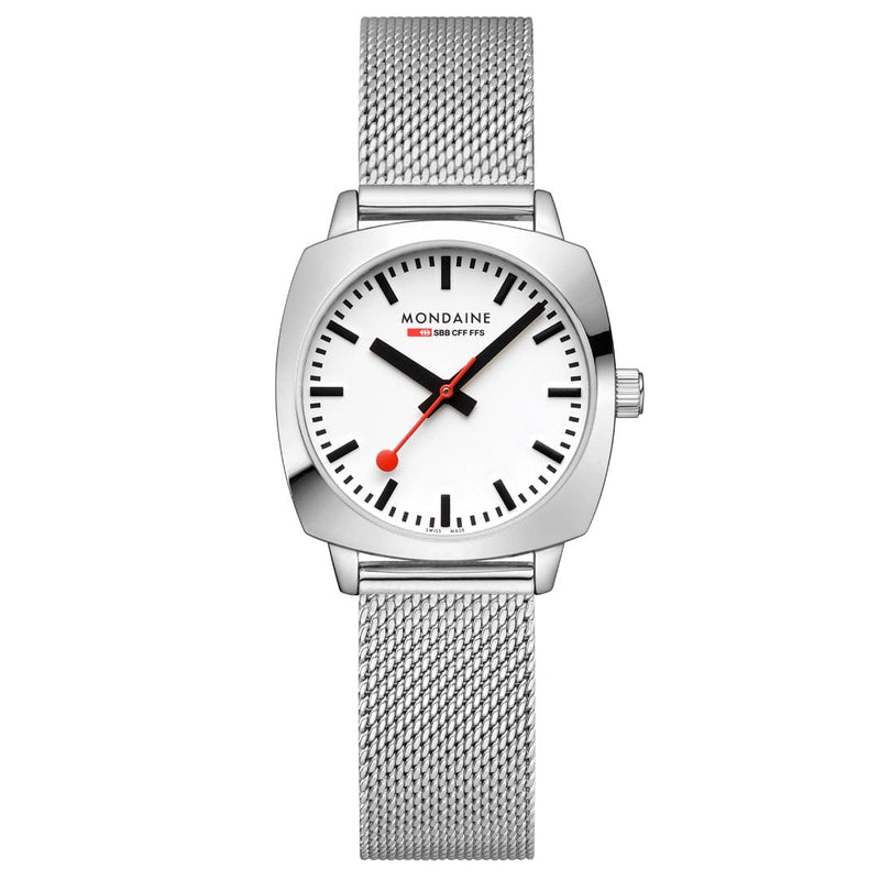 Mondaine Cushion Stainless Steel Watch MSL.31110.SM