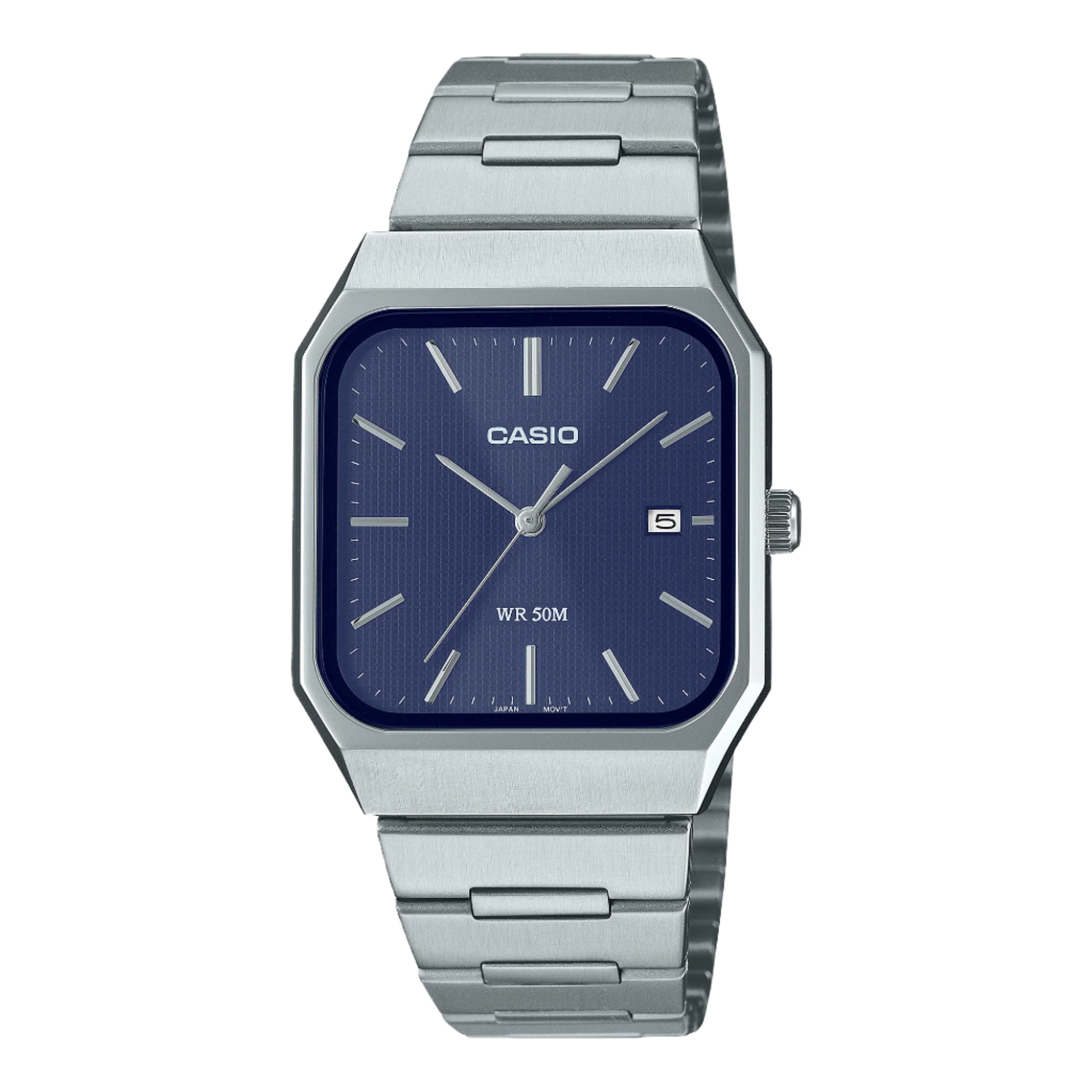 Casio Analogue Blue Dial Stainless Steel Watch MTP-B185D-2A1 Casio Analogue Blue Dial Stainless Steel Watch MTP-B185D-2A1