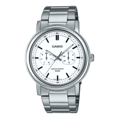 Casio Standard White Dial Stainless Steel Watch MTPE335D-7E