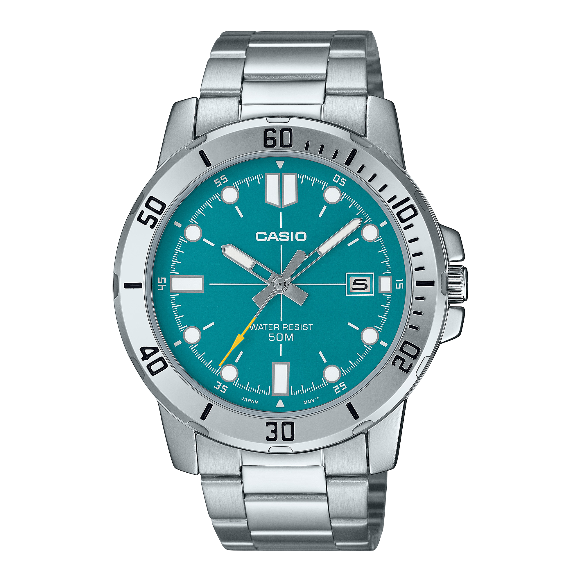 Casio Standard Analogue Pale Blue Dial Stainless Steel Watch MTPVD01D-3E2