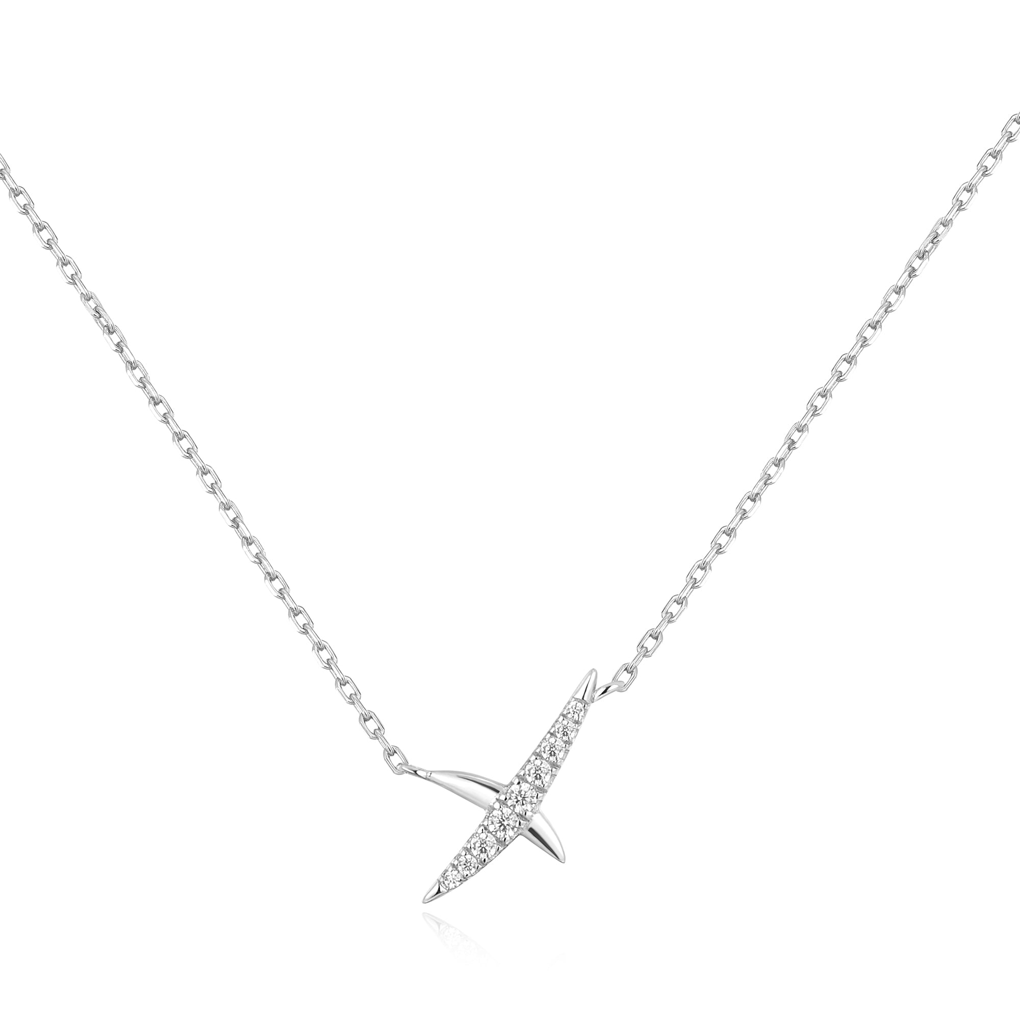 Ania Haie Silver Kiss Pave Necklace Modern Trendy Affordable Jewelry