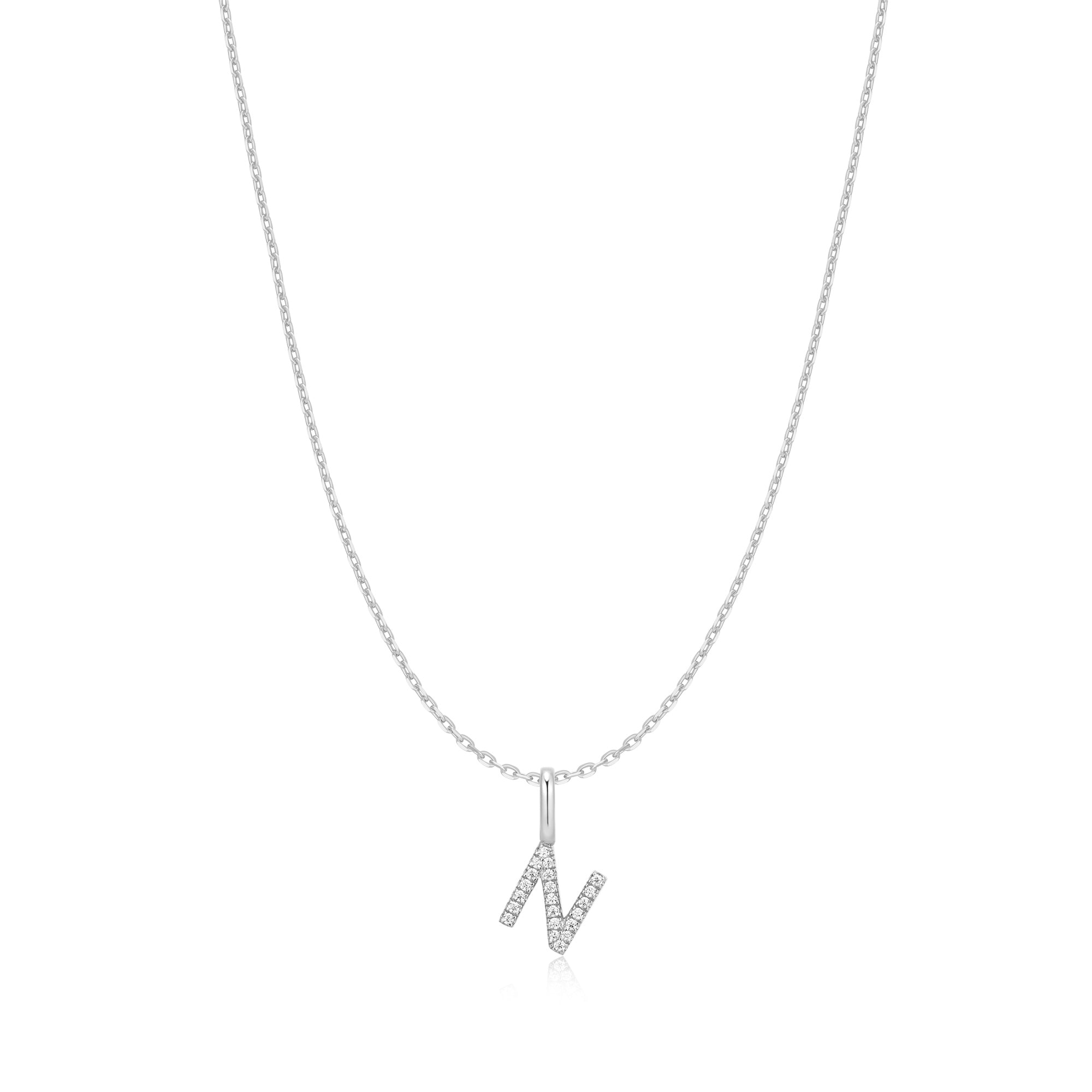 Ania Haie Silver Letter N Initial Necklace