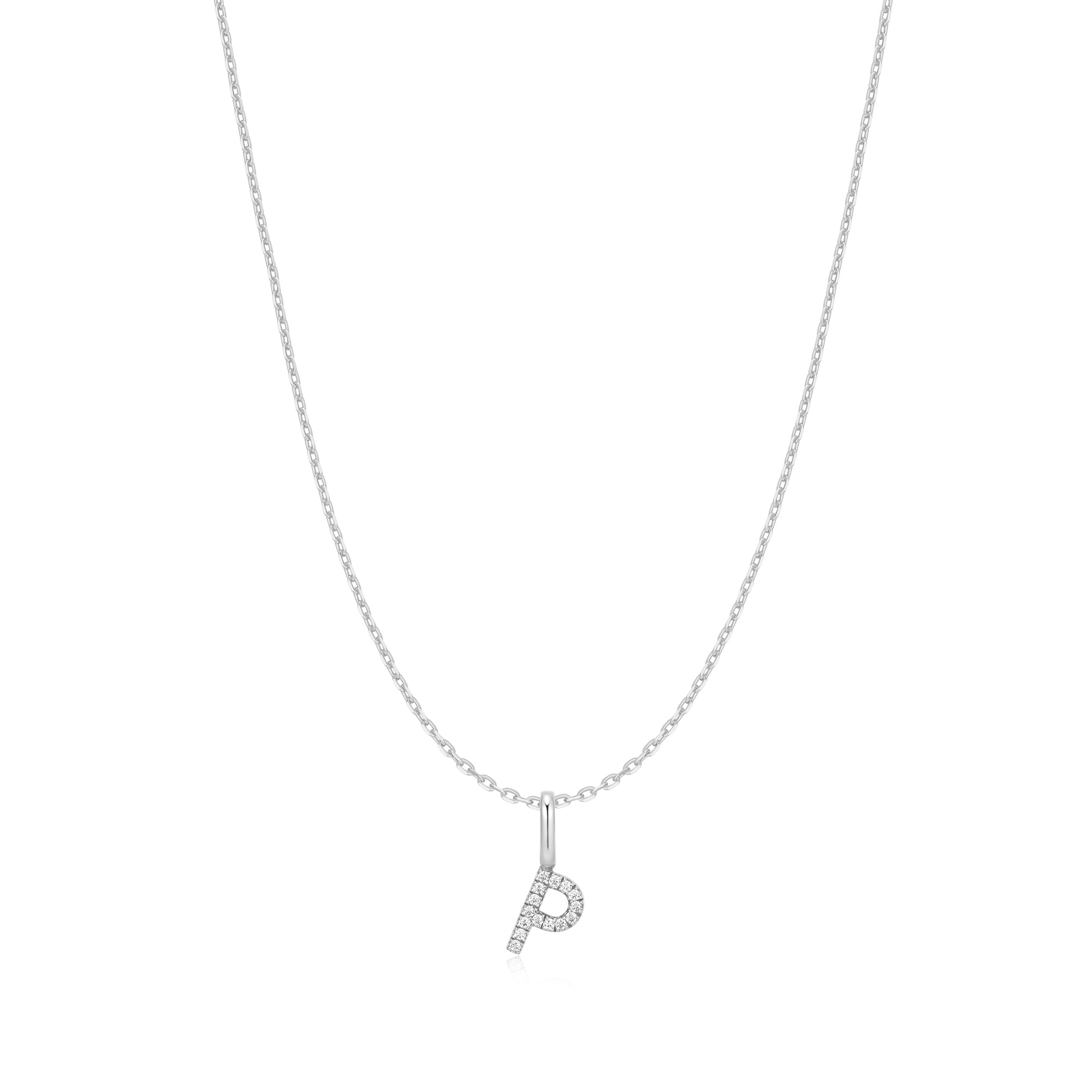 Ania Haie Silver Letter P Initial Necklace