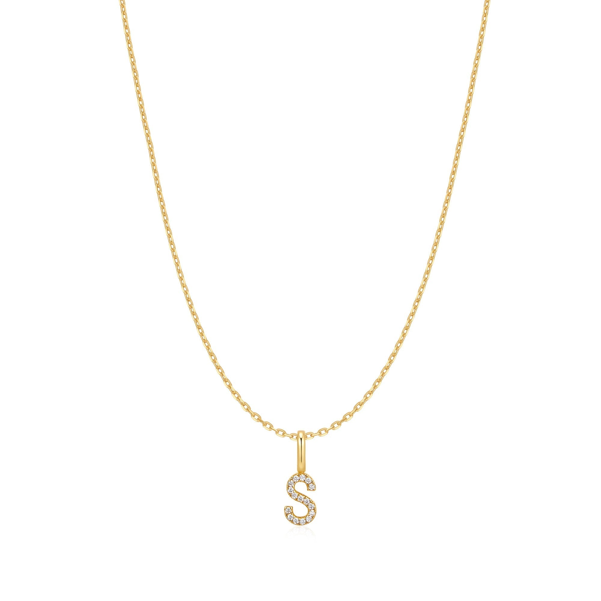 Ania Haie Gold Letter S Initial Necklace