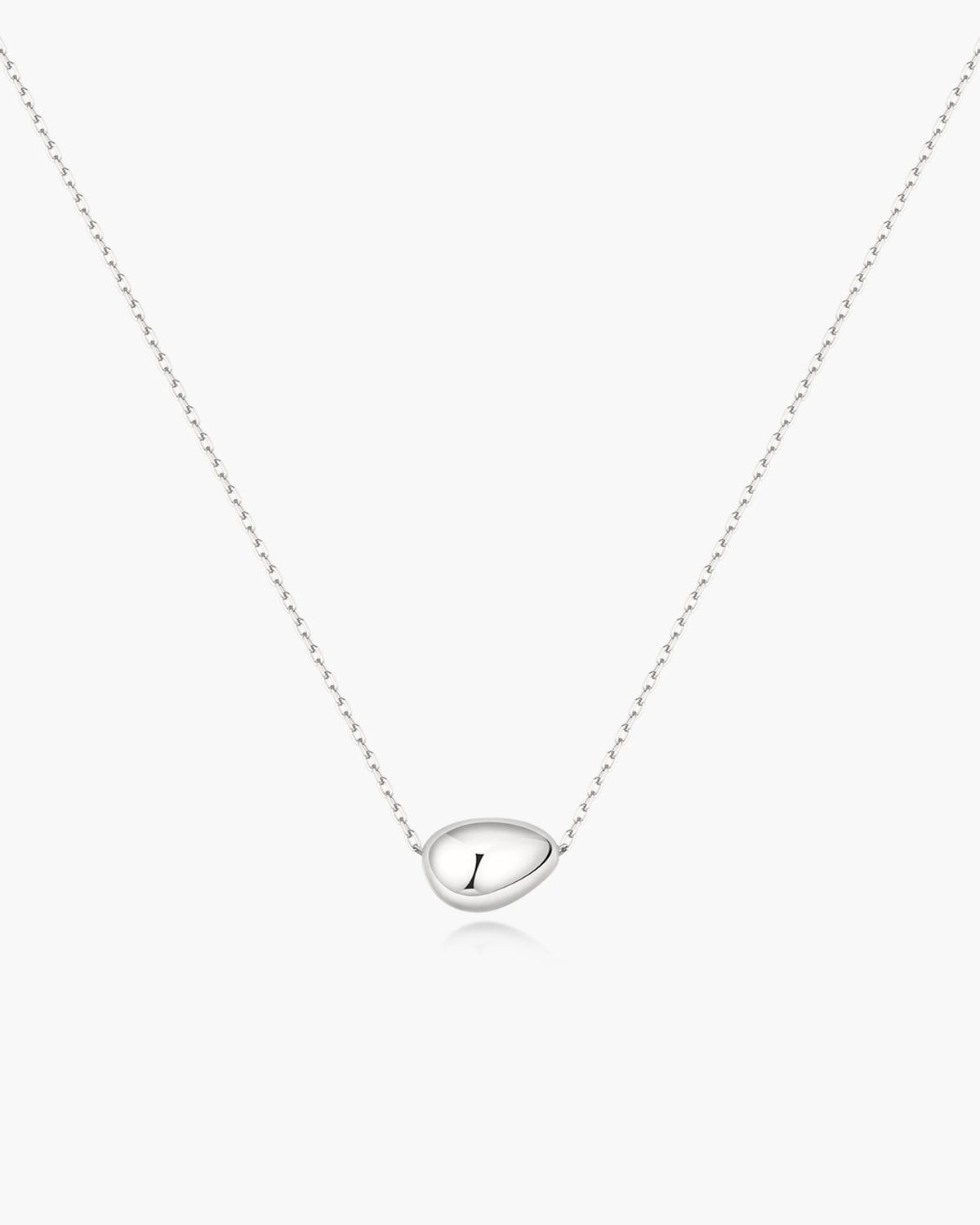 Ania Haie Silver Organic Dome Pebble Necklace N076-01H N076-01H front packshot