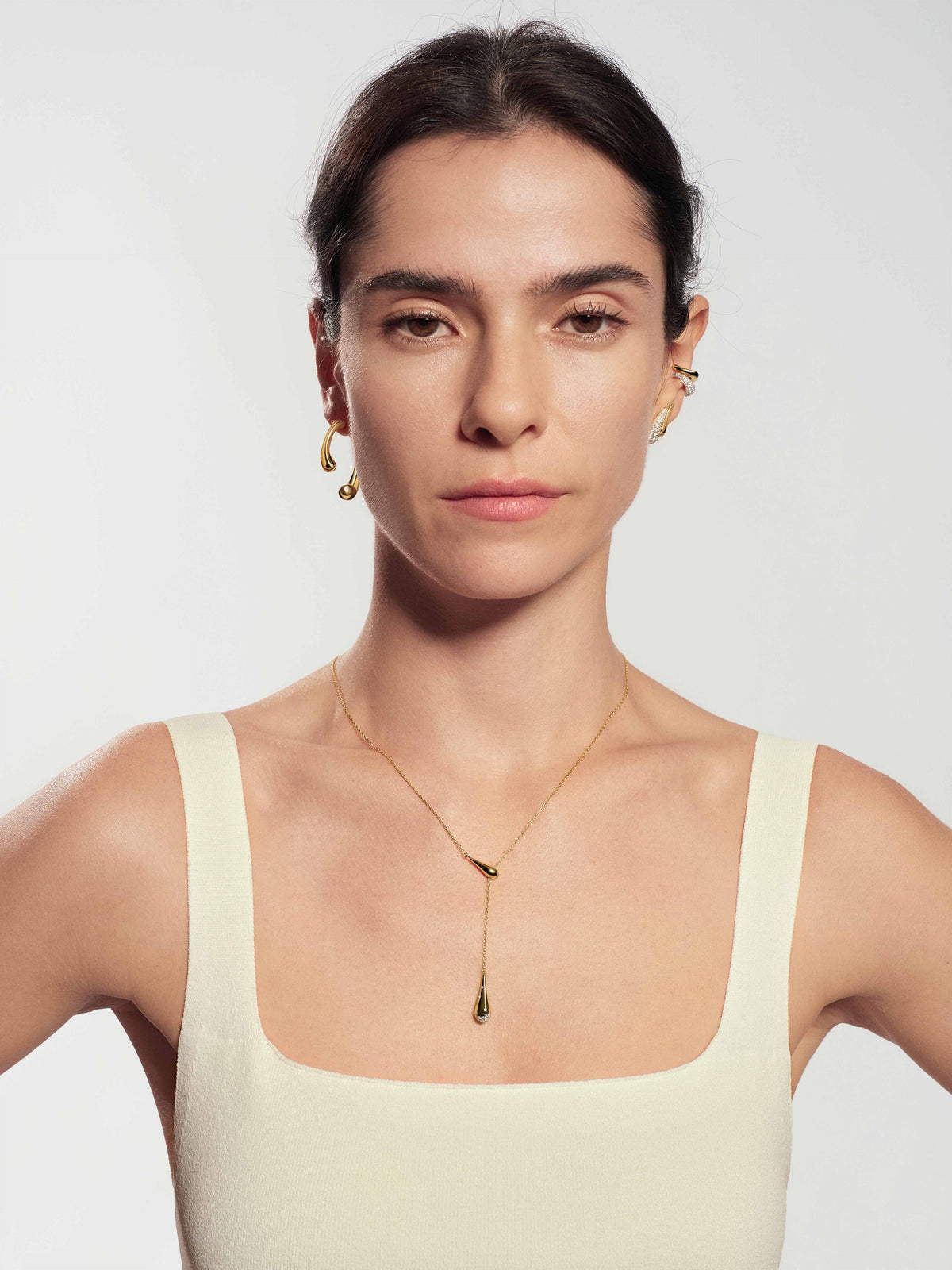 Ania Haie Gold Single-Slide Teardrop Necklace N078-04G N078-04G view 3